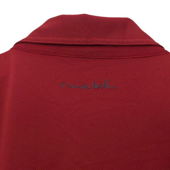 Travis Mathew Polo Shirt Mens XL Burgundy Short Sleeve Golf Performance Casual - Picture 7 of 11